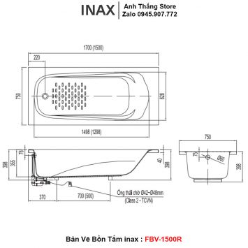Bồn Tắm inax FBV-1500R