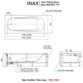 Bồn Tắm inax FBV-1502