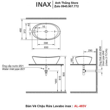 Chậu Rửa Lavabo inax AL-465V