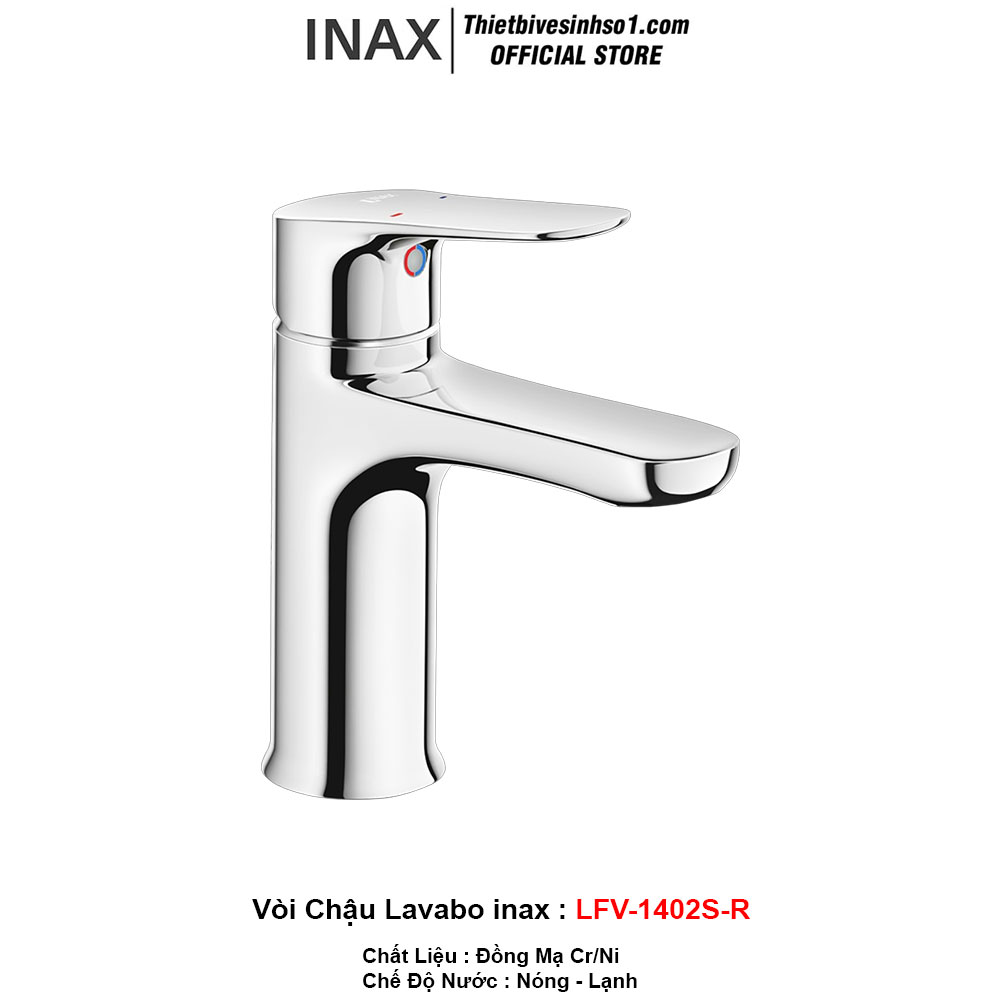 Vòi Rửa Lavabo Nóng Lạnh inax LFV-1402S-R