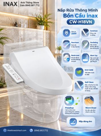 Nắp Bồn Cầu Thông Minh INAX CW-H18VN