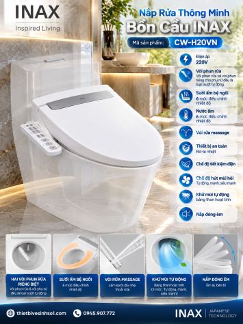 Nắp Bồn Cầu Thông Minh INAX CW-H20VN