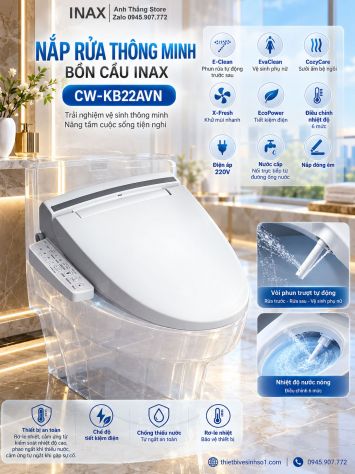 Nắp Bồn Cầu Thông Minh INAX CW-KB22AVN