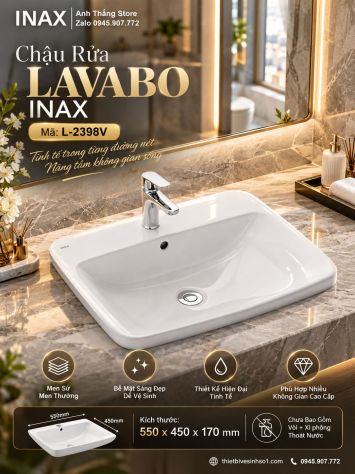 Chậu Rửa Lavabo inax L-2398V