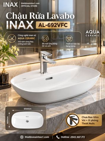 Chậu Lavabo inax AL-692VFC