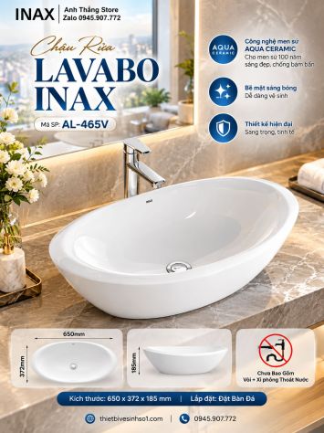 Chậu Rửa Lavabo inax AL-465V