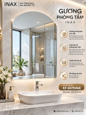 Gương Phòng Tắm inax KF-6075VAR
