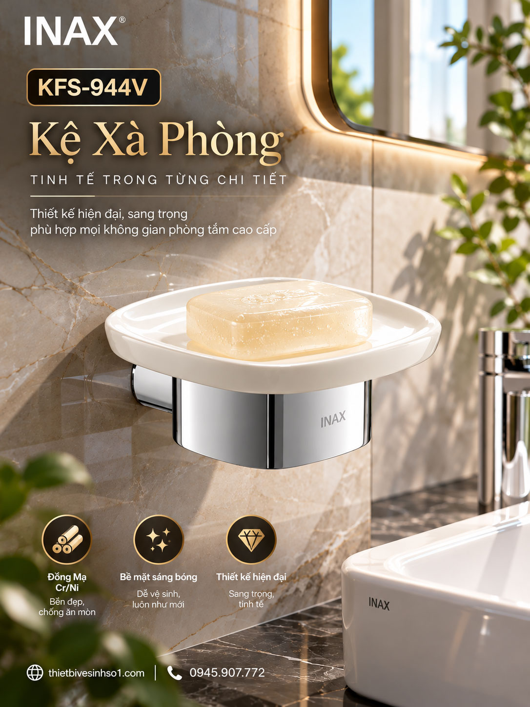 Kệ Xà Phòng inax KFS-944V Kệ Xà Phòng inax KFS-944V