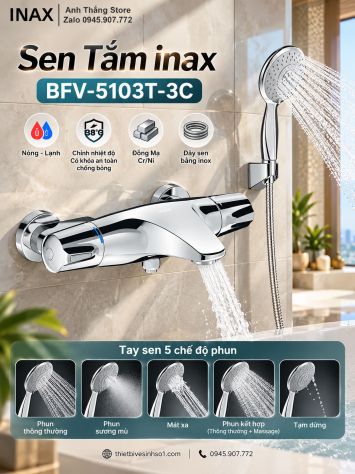 Sen Tắm Nhiệt Độ inax BFV-5103T-3C