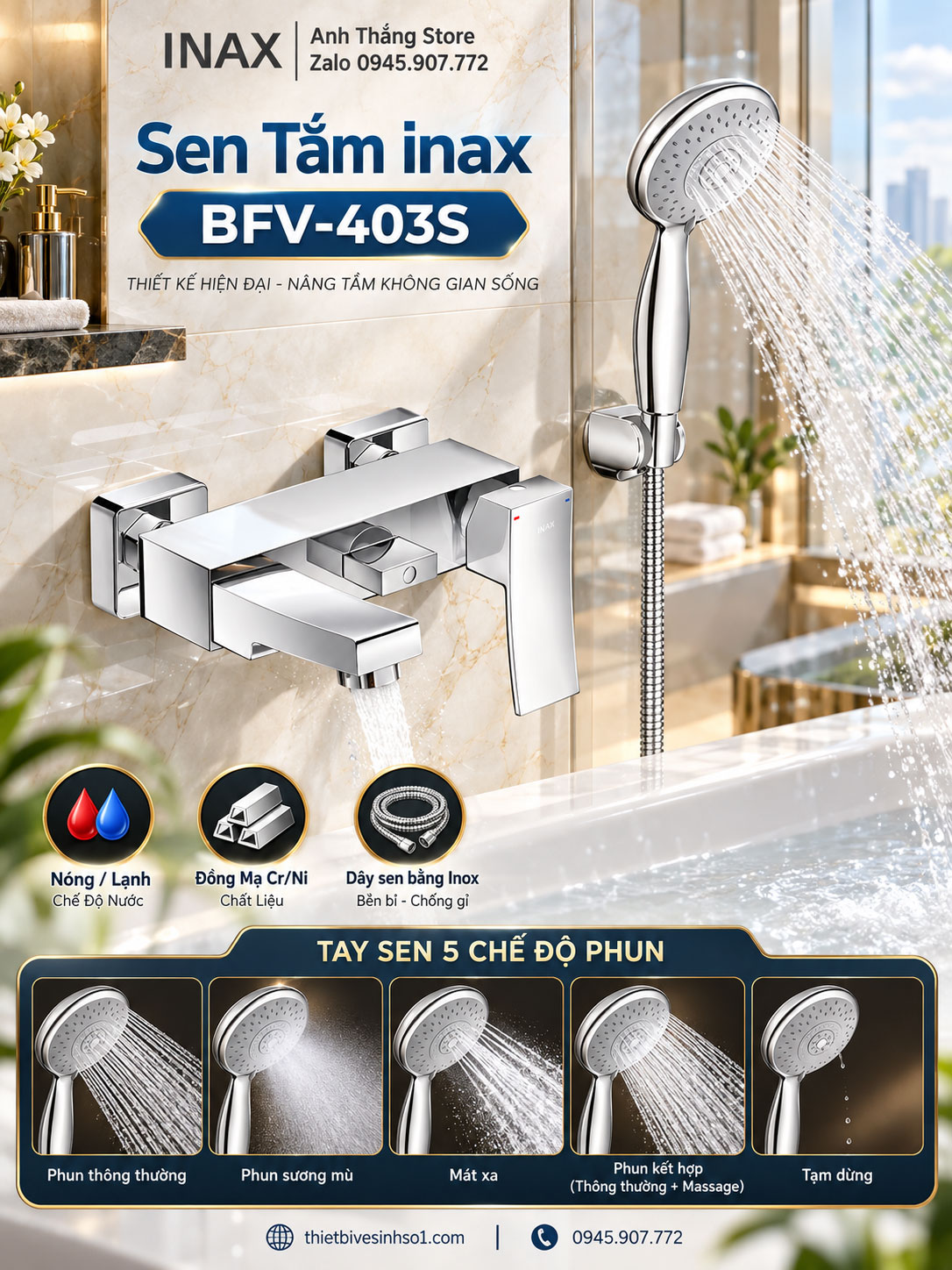 Sen Tắm inax BFV-403S Sen Tắm inax BFV-403S