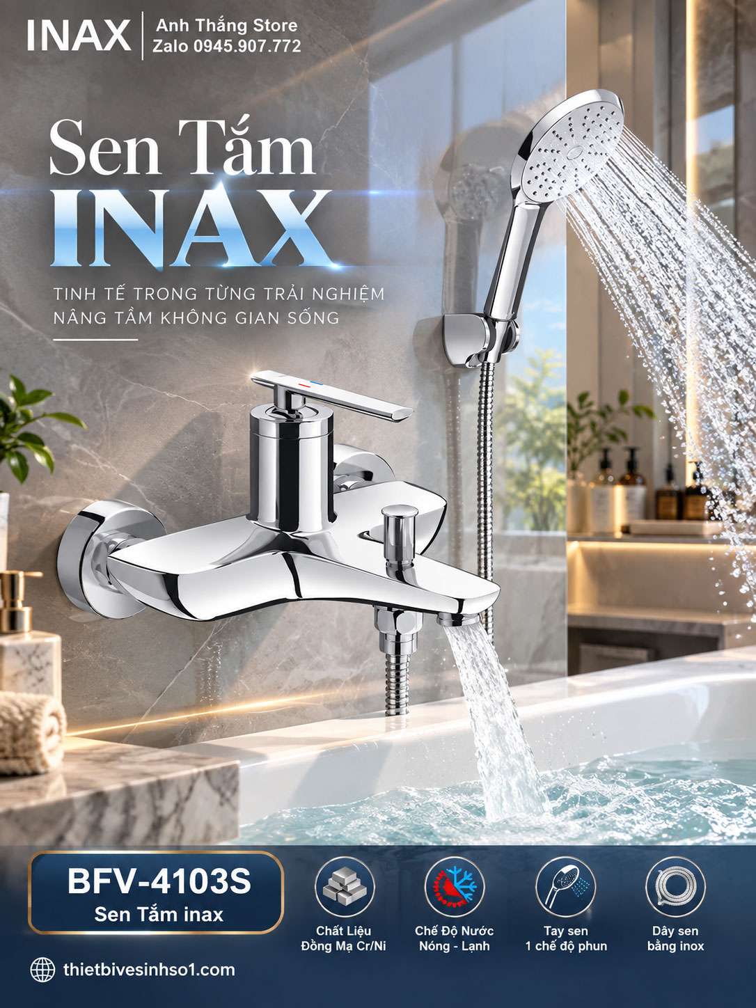 Sen Tắm inax BFV-4103S Sen Tắm inax BFV-4103S