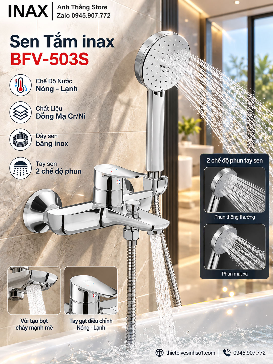Sen Tắm inax BFV-503S Sen Tắm inax BFV-503S