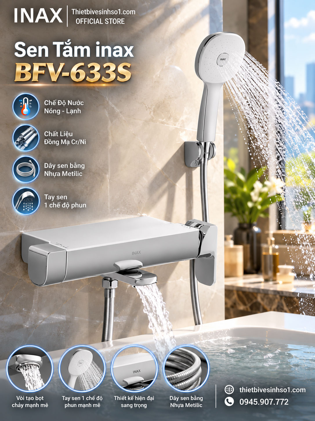 Sen Tắm inax BFV-633S Sen Tắm inax BFV-633S