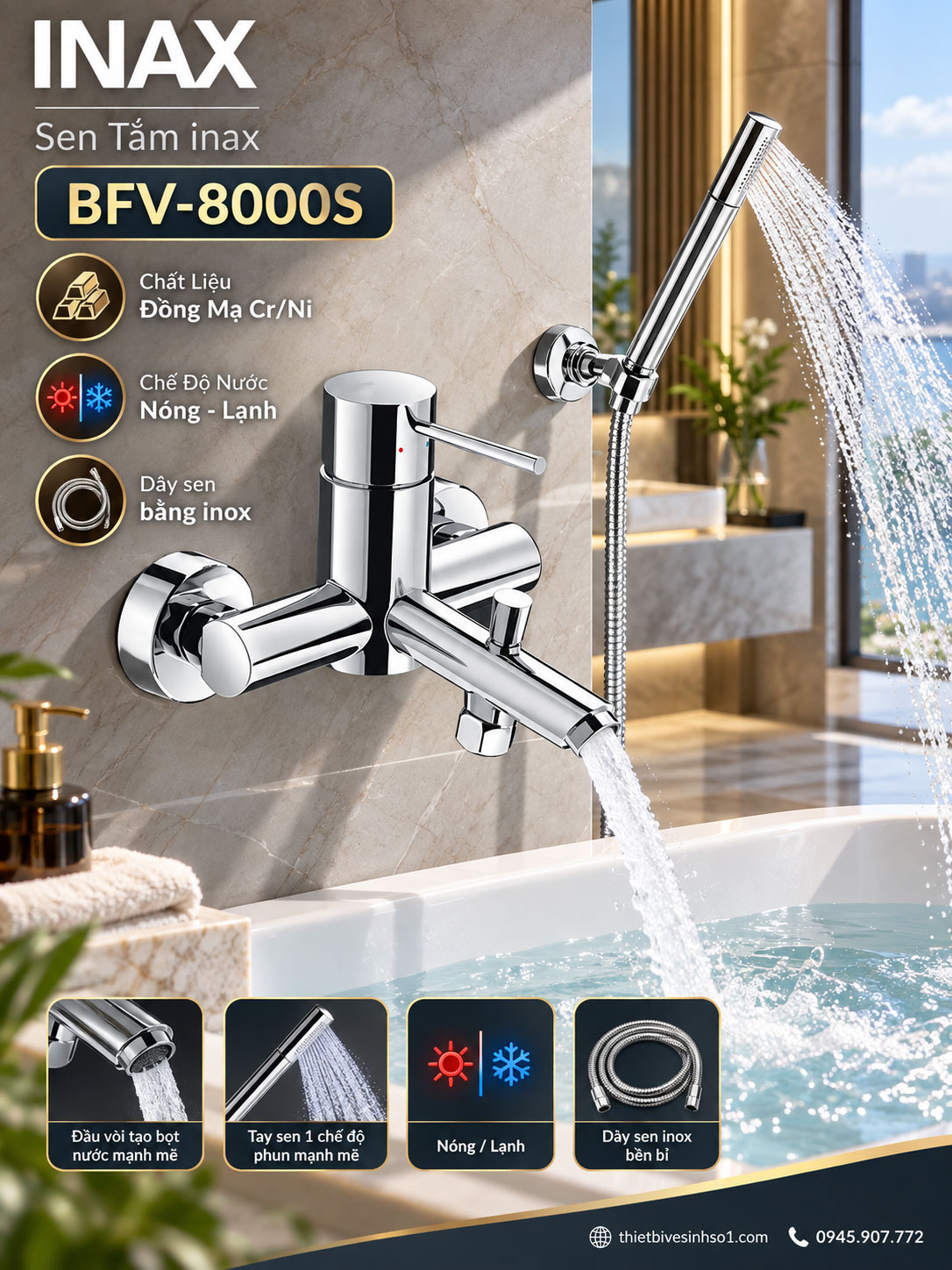 Sen Tắm inax BFV-8000S Sen Tắm inax BFV-8000S