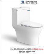 Bồn Cầu Viglacera V45 Nắp Mỏng