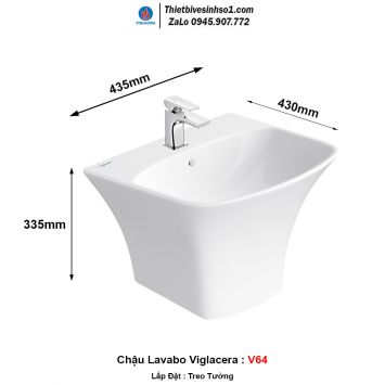 Chậu Lavabo Viglacera V64