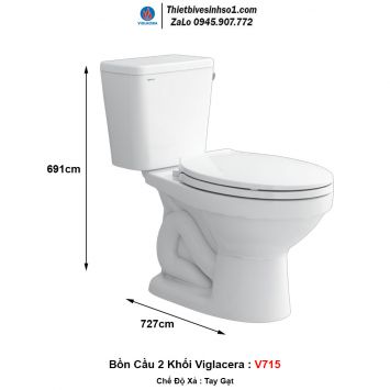 Bồn Cầu 2 Khối Viglacera V715