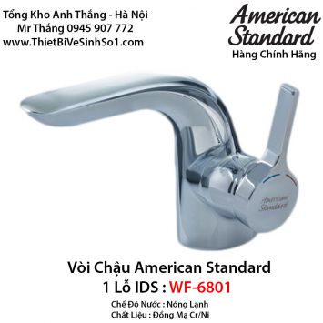 Vòi Chậu Lavabo Nóng Lạnh American Standard WF-6801
