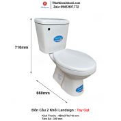 Bồn Cầu 2 Khối Landsign Tay Gạt