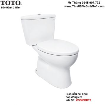 Bồn Cầu 2 Khối TOTO CS300DRT3