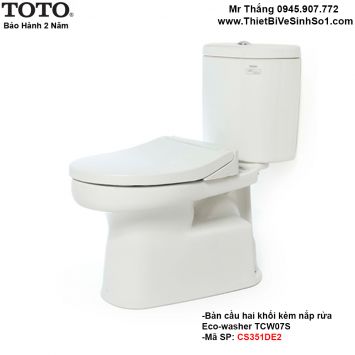 Bồn Cầu 2 Khối TOTO CS351DE2