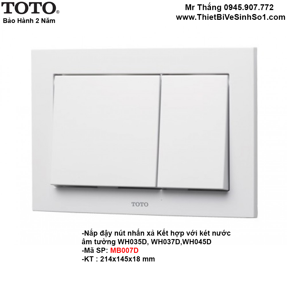 Nắp Đậy Nút Nhấn Xả TOTO MB007D