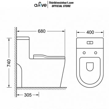 Bồn Cầu A-five A5-8238