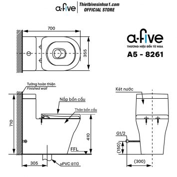 Bồn Cầu A-five A5-8261