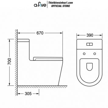Bồn Cầu A-five A5-8281