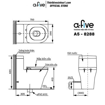Bồn Cầu A-five A5-8288