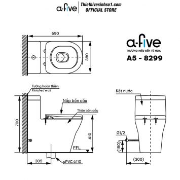 Bồn Cầu A-five A5-8299