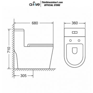 Bồn Cầu A-five A5-8302