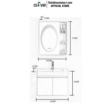 Bộ Tủ Chậu A-five A5-601SV