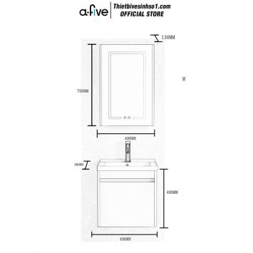 Bộ Tủ Chậu A-five A5-602B