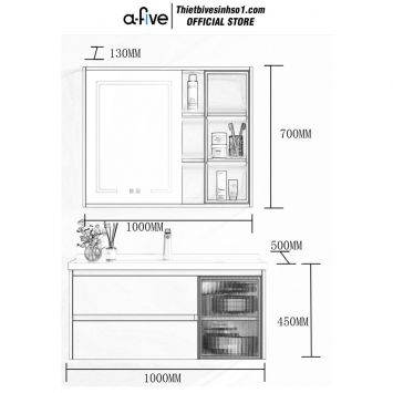 Bộ Tủ Chậu A-five A5-701M