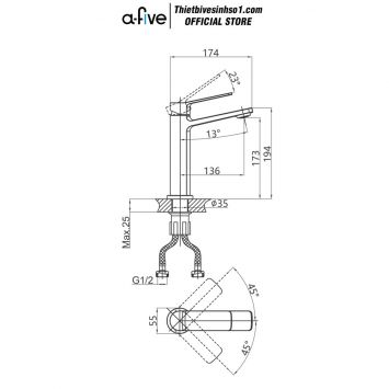 Vòi Lavabo A-five A5-2426