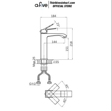 Vòi Lavabo A-five A5-2526