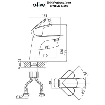 Vòi Lavabo A-five A5-0321