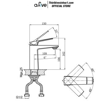 Vòi Lavabo A-five A5-1621
