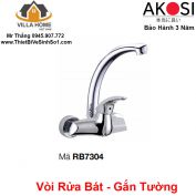 Vòi Rửa Bát Nóng Lạnh Akosi RB7304 (Gắn Tường)