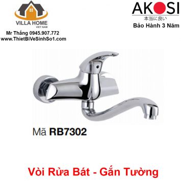 Vòi Rửa Bát Nóng Lạnh Akosi RB7302 (Gắn Tường)