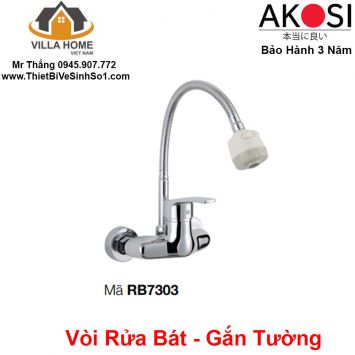 Vòi Rửa Bát Nóng Lạnh Akosi RB7303 (Gắn Tường)