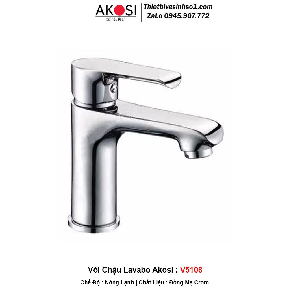 Vòi Chậu Lavabo Akosi V5108 Vòi Chậu Lavabo Akosi V5108