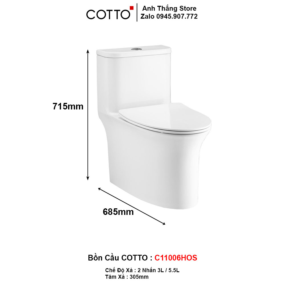 Bồn Cầu COTTO C11006HOS