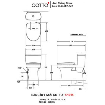 Bồn Cầu COTTO C1015-2