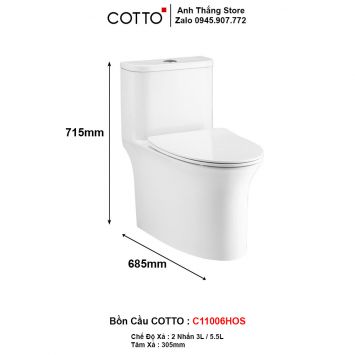 Bồn Cầu COTTO C11006HOS