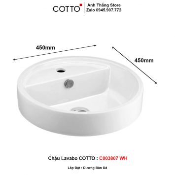 Chậu Lavabo COTTO C003807-WH