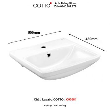 Chậu Lavabo COTTO C00581