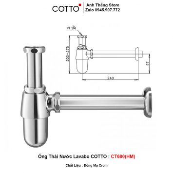 Ống Thải Xi Phông COTTO CT680(HM)