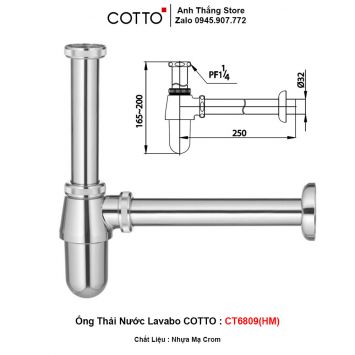 Ống Thải Xi Phông COTTO CT6809(HM)